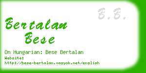 bertalan bese business card